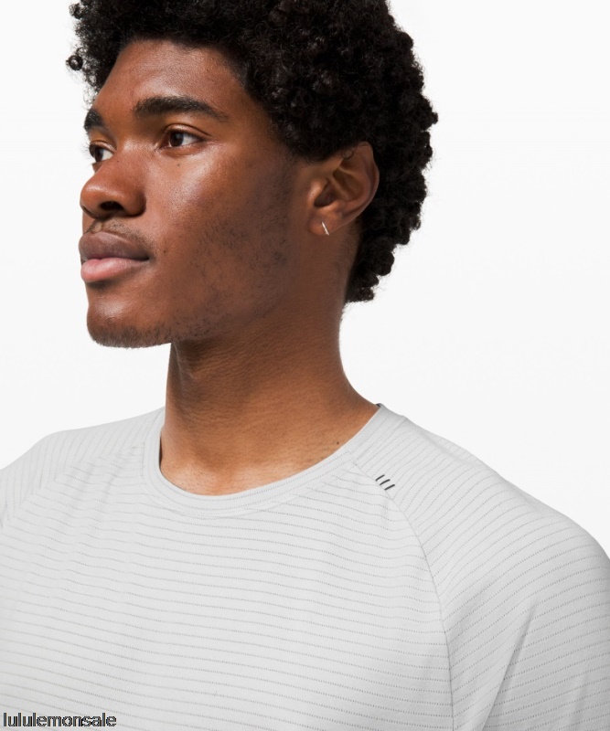 Lululemon Deutschland DELULU811 | Lululemon Deutschland Heathered Vapor Drysense Trainings-Kurzarmshirt